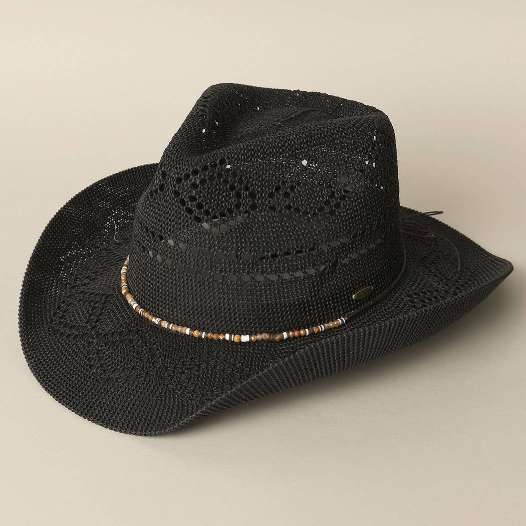 Fashion City - Wholesale Straw Hat - Women's - Eco-Friendly Woven Cowboy Panama Adjustable Sun Hat25