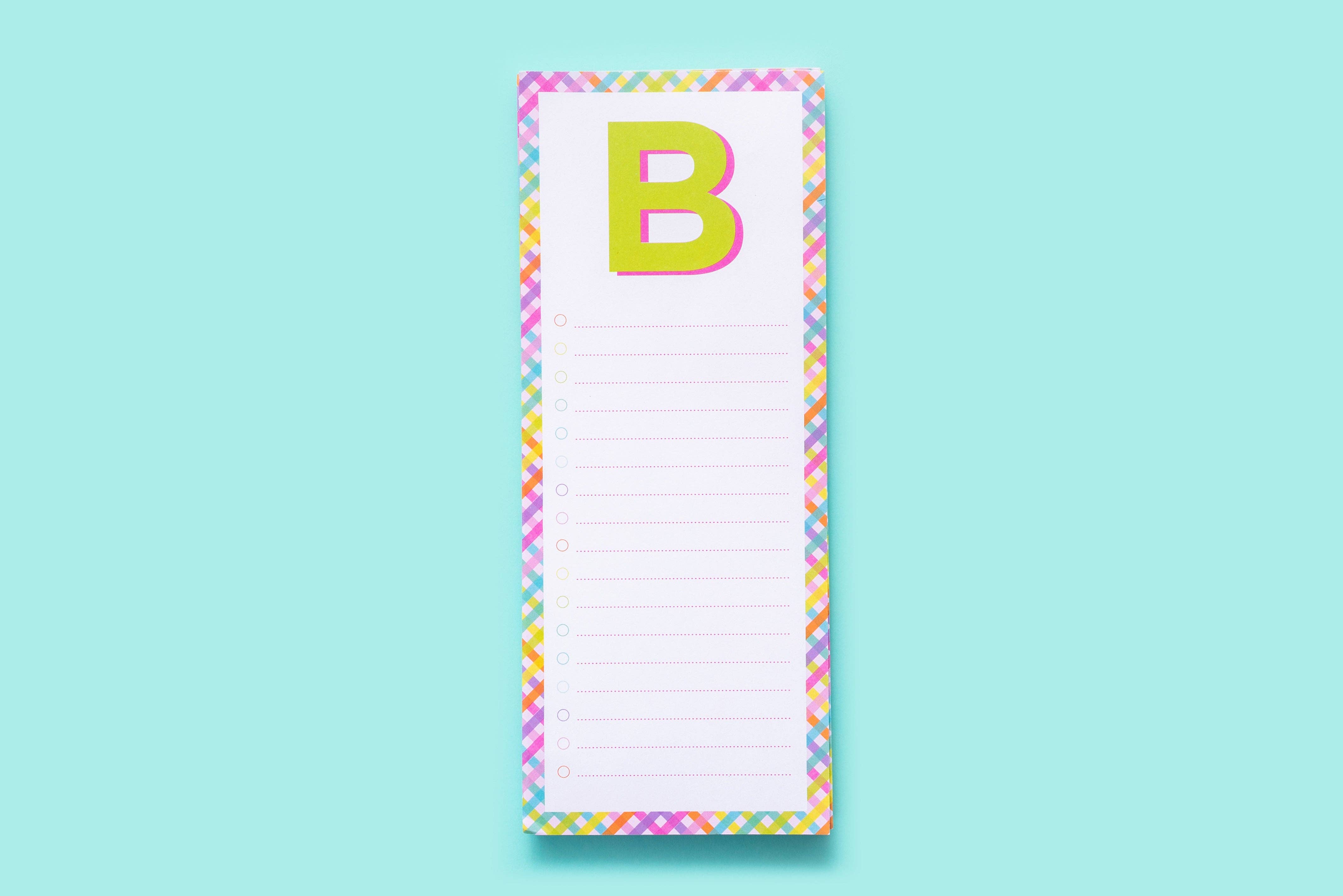 Taylor Elliott Designs - Vente Blocs-notes - Blocs de lettres A-Z - Chaque - Min. 4 (LP-A-Z)2