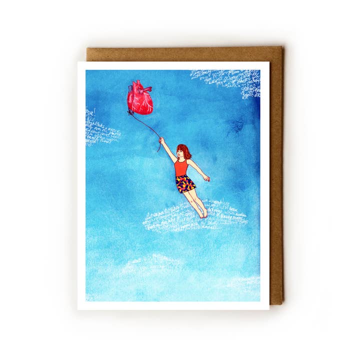 Mein Herz hat mich weggetragen Blanko Karte für den Großhandel von Tamara Garvey Illustration