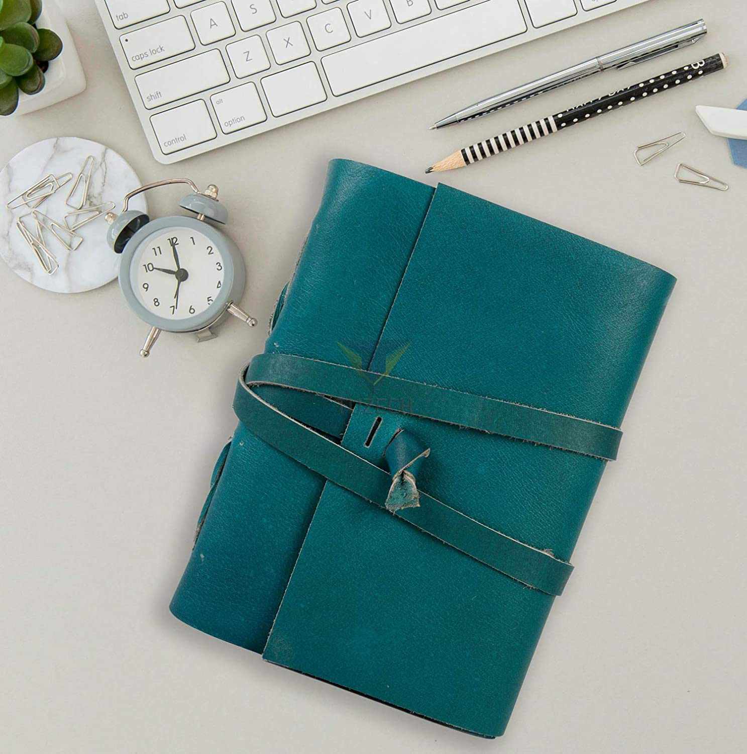 Tuzech Leather - Wholesale Journal/Diary - Tuzech Leather Journal Writing Notebook Antique Handmade Leather Bound Daily Notepad for Men/Women Unlined Paper for Art Sketchbook Travel Diary to Write in 7 Inches9