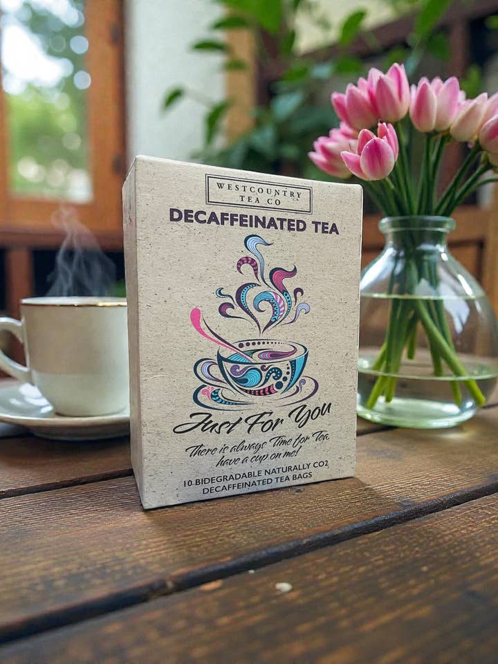 Decaffeinated Tea Just For You novelTEAcard Gift for wholesale by Westcountry Tea Co.