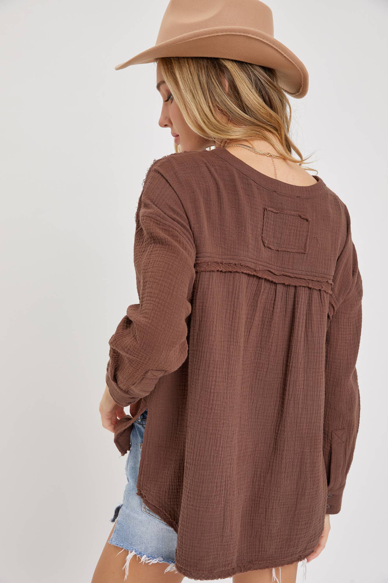 Sweet Lovely by Jen – wholesale Buttoned-down shirt – Women's – SW1507 BUTTON DOWN TOP7