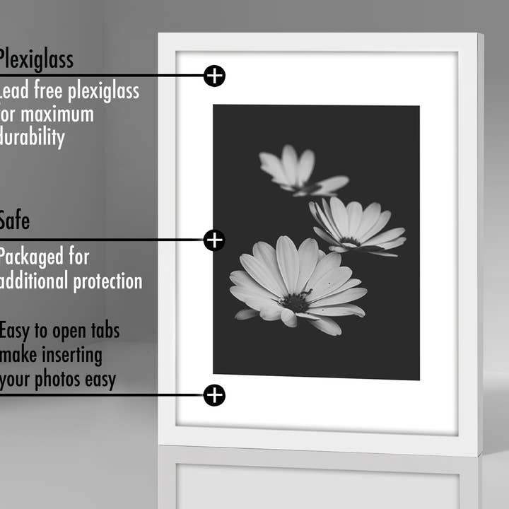 Americanflat - Wholesale Picture Frame - Americanflat Picture Frame with Mat Slim Molding (5 Pack)58