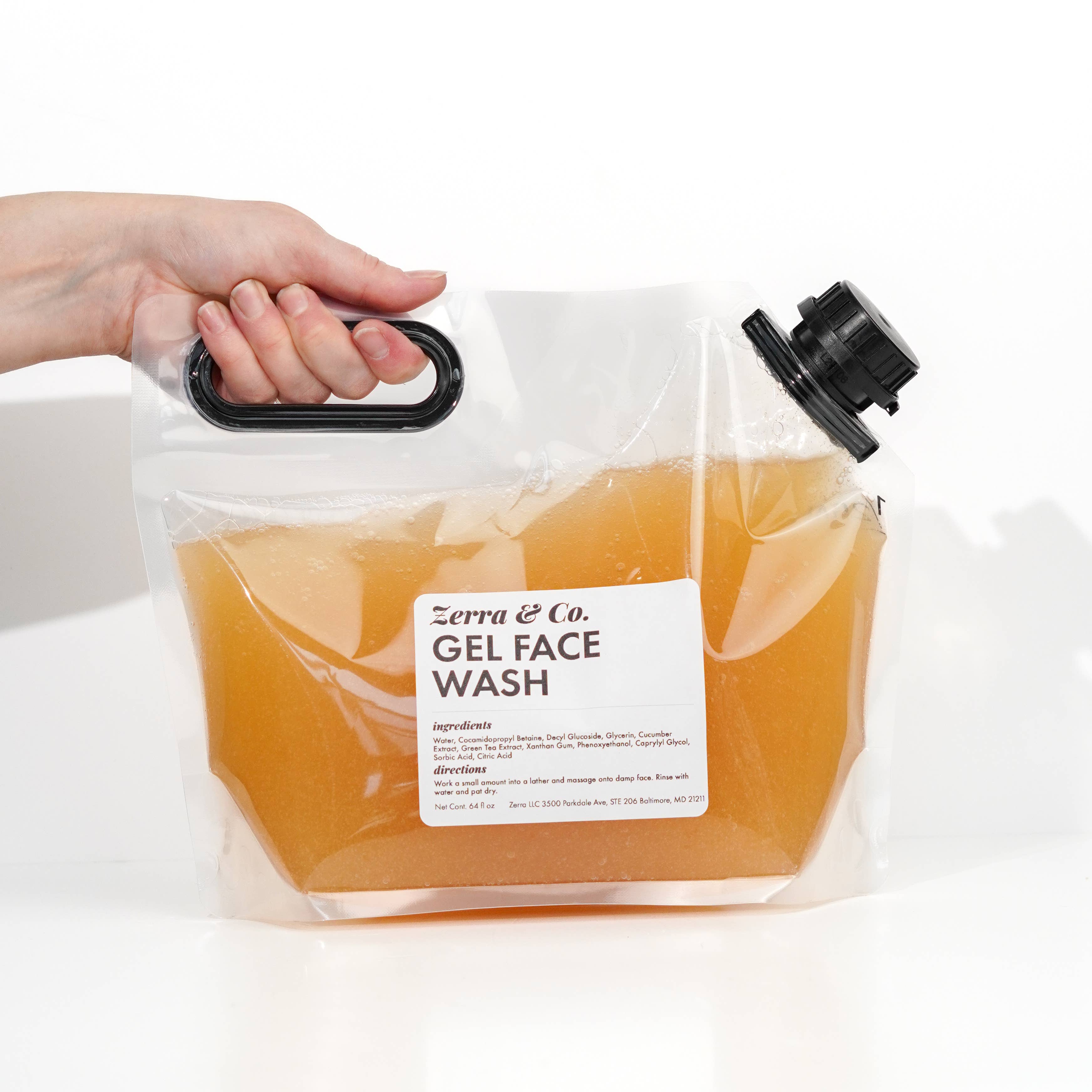 Zerra & Co. - Vente Nettoyants pour le visage - Gel Nettoyant Visage en Vrac | Recharge Douceur Nettoyante Zéro Déchet2
