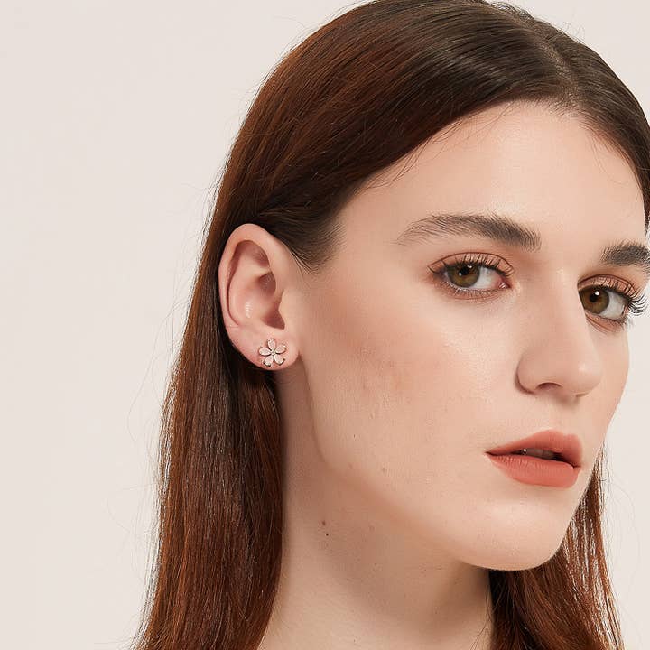 Melange Blanc - Wholesale Stud/Post Earrings - Parker flower earring, flower stud, flower stud earring8