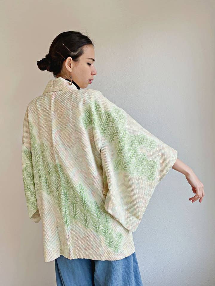 Bamboo Forest Shibori for wholesale by KimonoZen