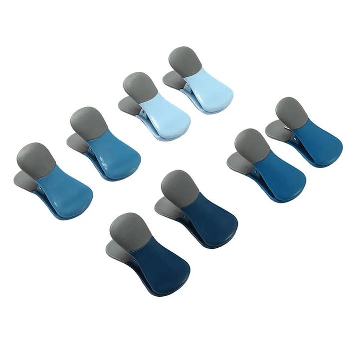 8-Piece Magnetic Bag Clip Set, Blue for wholesale by Dura Living LLC