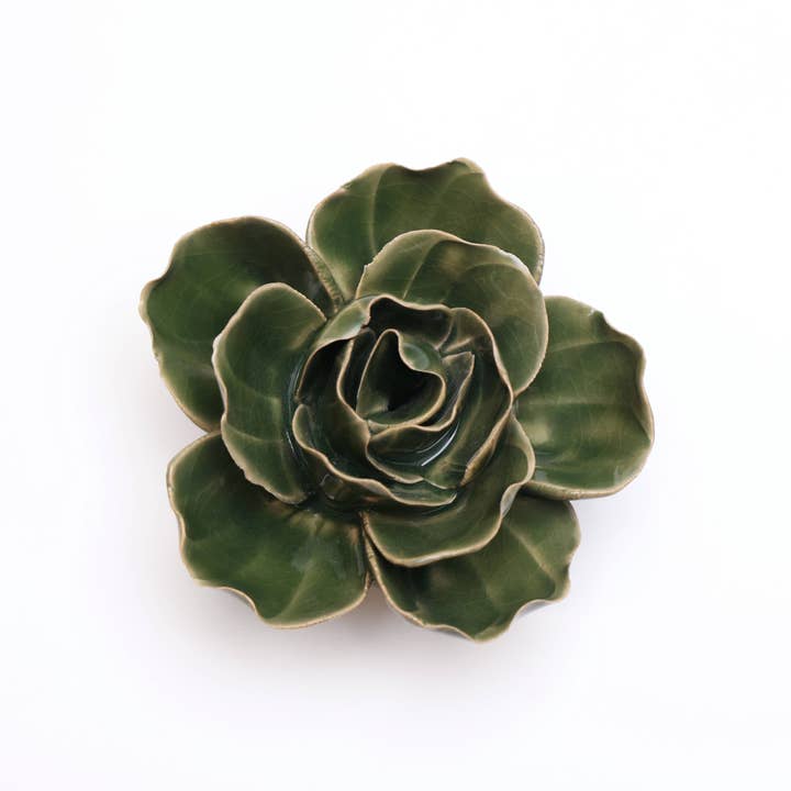 Fir Green Butterfly Ranunculus Bohemian Keramiske Blomster for engroshandel hos Chive EU