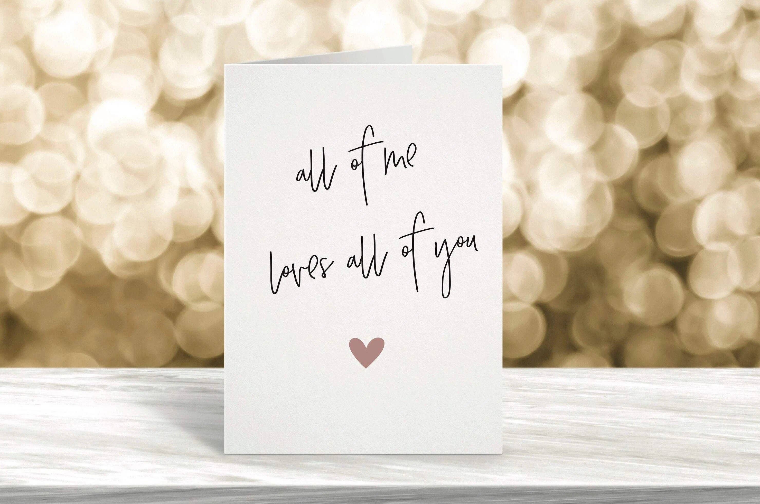 Lost In Lettering - Wholesale Love Card - All of Me Loves All of You | A21