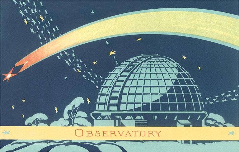 Found Image Press - Wholesale Sticker - Sticker AM-158 Observatory and Comet0