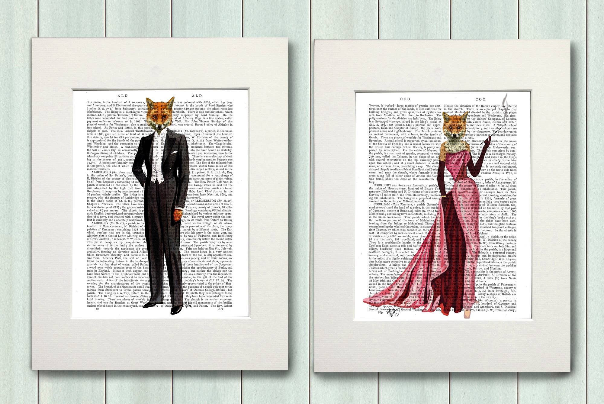 FabFunky Ltd - Wholesale Art Print - Glamour Fox in Pink Book Print / Art Print / Wall Art4
