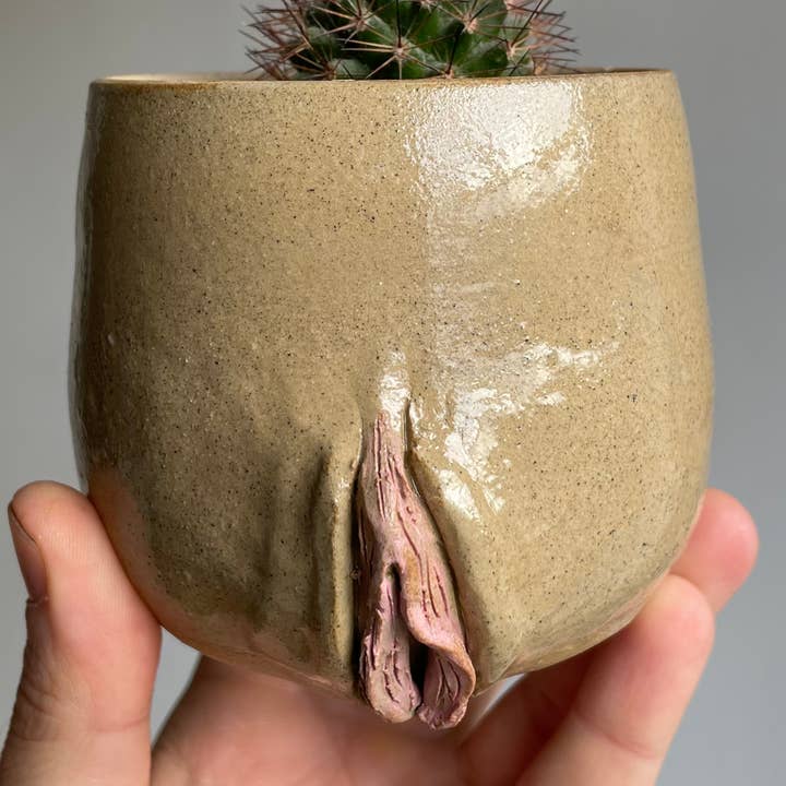 Vaso da fianchi in ceramica, in gres fatto a mano, per piante da interno per la vendita all'ingrosso da parte di BoobieBu