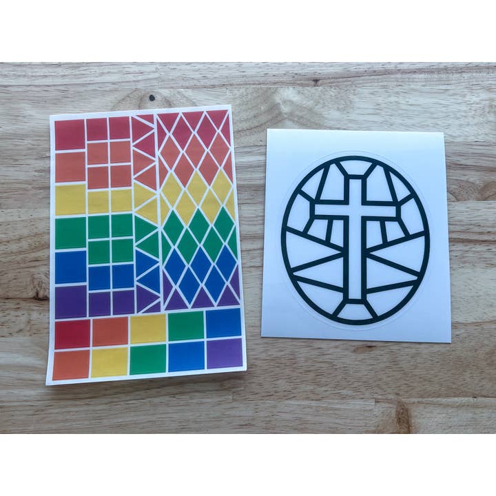 Calenlou Crafts - Wholesale DIY Craft Kit - Kids - Cross Suncatcher Sticker Craft Kit for Kids