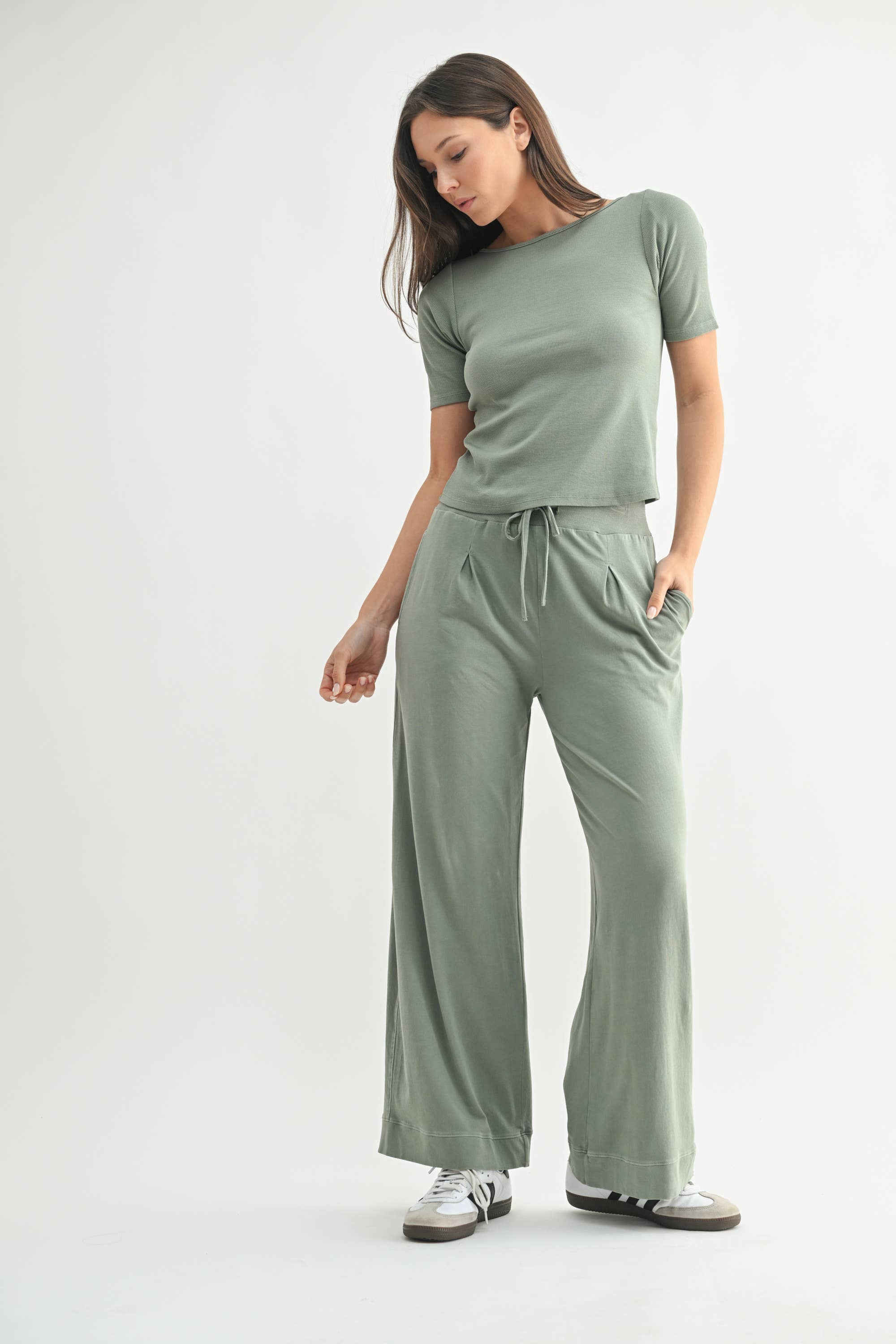 Mono B - Wholesale Top & Pant Set (NOT Loungewear) - Women's - Vintage Ease Pima Cotton Set6