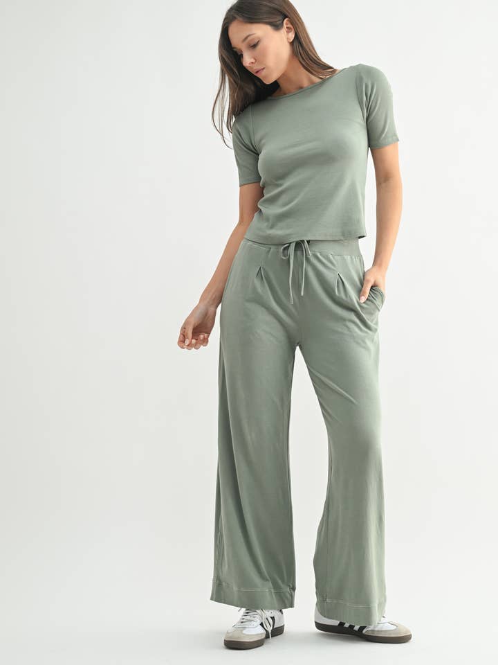 Mono B - Wholesale Top & Pant Set (NOT Loungewear) - Women's - Vintage Ease Pima Cotton Set6