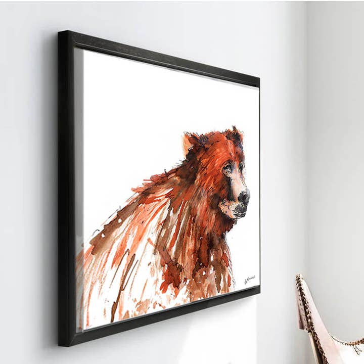 Edición Limitada Impresión en Lienzo Cuadrado Adam el Oso para venta al por mayor de Wendy Laverick