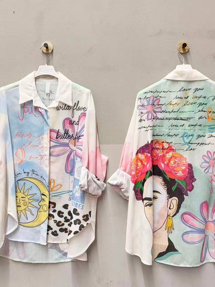 Camicia effetto denim – Stampata per la vendita all'ingrosso da parte di NOS