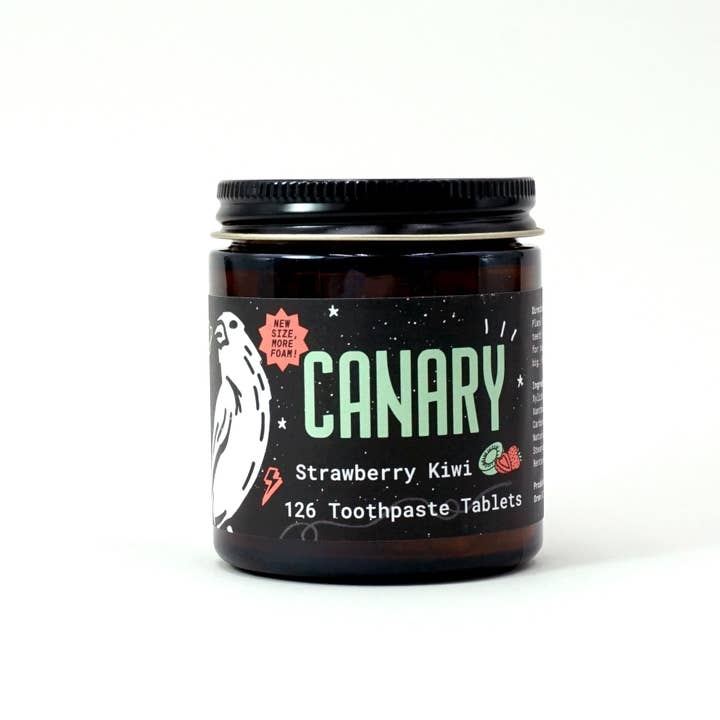 Canary Clean Products - Wholesale Toothpaste - Strawberry + Kiwi Toothpaste Tablets
