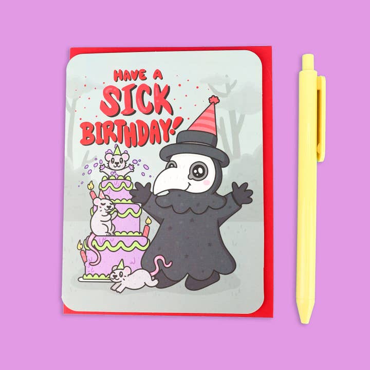 Turtle's Soup - Wholesale Birthday Card - Plague Doctor Sick Birthday Greeting Card