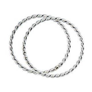 Pair of Braided Silver Rings for wholesale by Juulry
