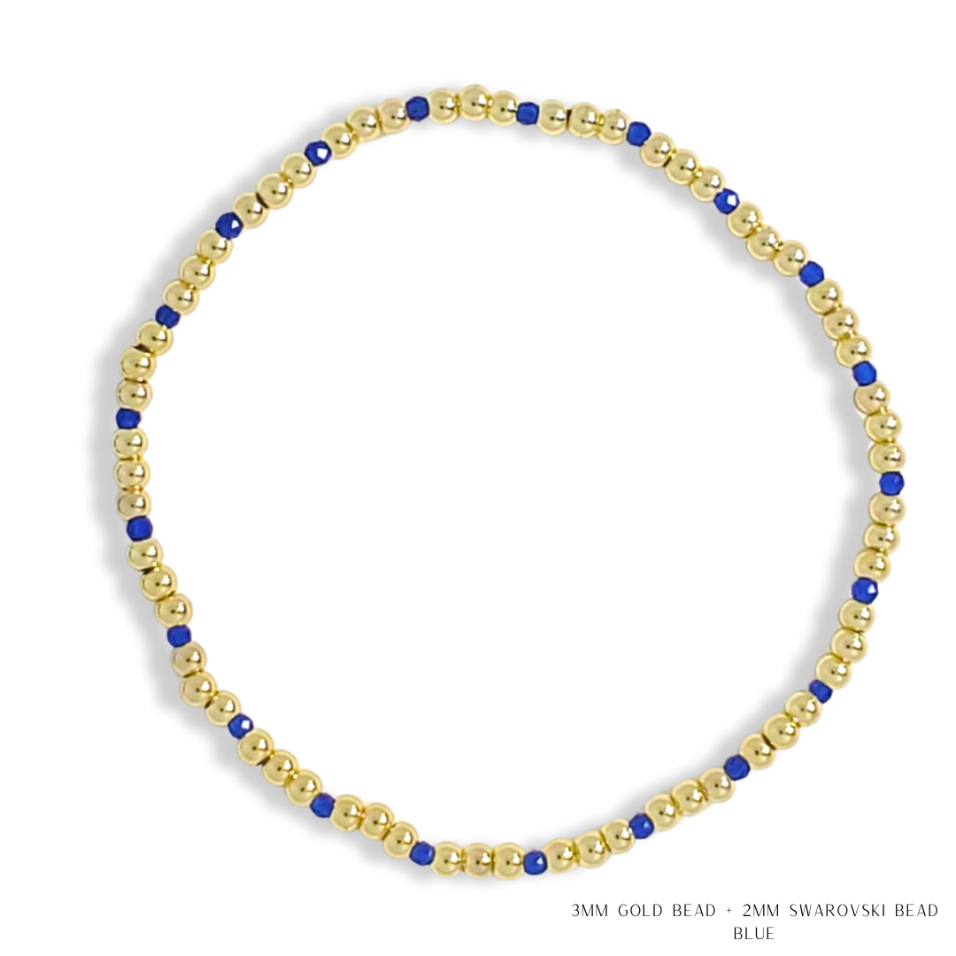 Savvy Bling - Vendita all'ingrosso Bracciale con perline - Bracciale con Perline in Oro e Cristalli Swarovski - Più Colori42