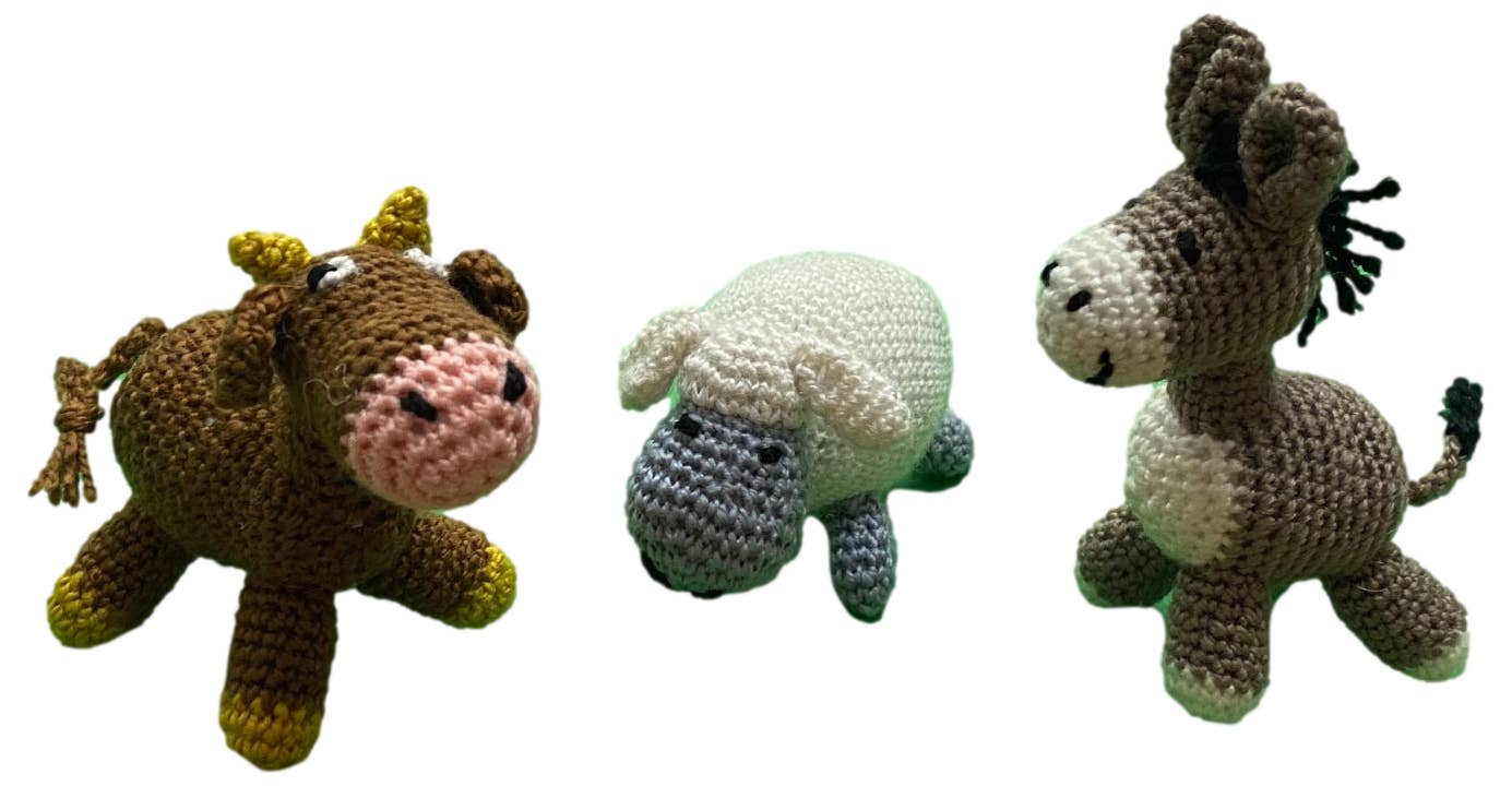 HDIF-USA - Wholesale Ornament - Crocheted Nativity Collection "Barn Animals"
