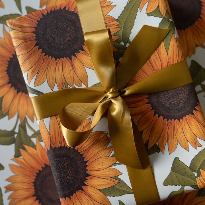Hayley Jade Design Studio - Wholesale Flat Wrap - Sunflower Wrapping Paper4