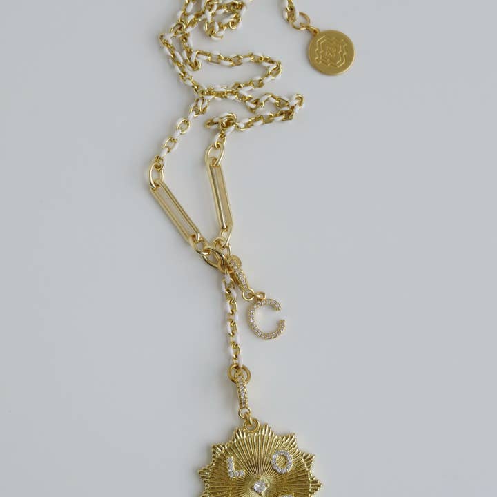 Boutique Suarez Co. - Wholesale Y-Neck/Lariat Necklace - White Oval Link Lariat Charm Holder Necklace7