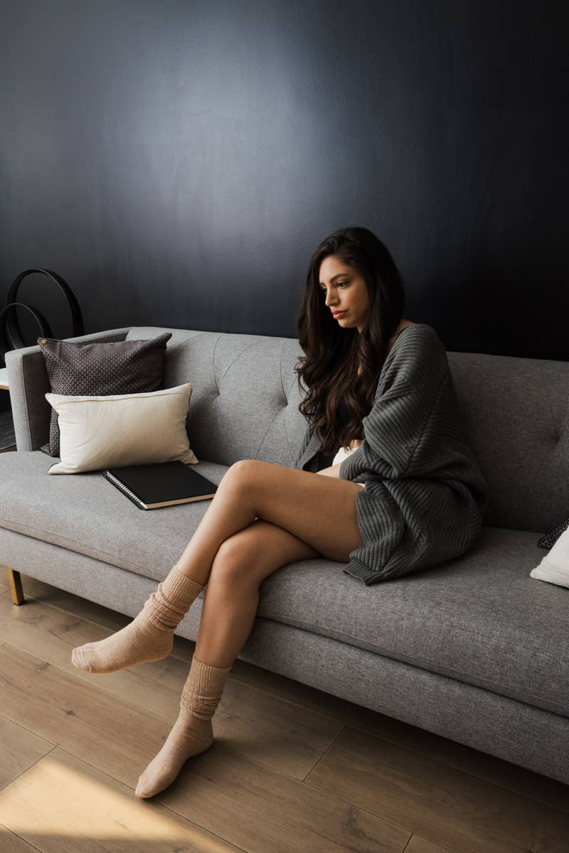 Leto Accessories - Wholesale Socks - Women's - Pastel Dreams Slouchy Knit Socks - Casual Knitwear 🧦10