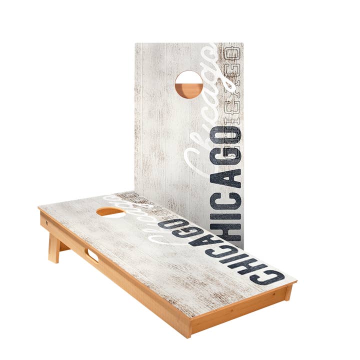 Chicago Football Vintage Gameday Star Cornhole Boards for wholesale by American Cornhole Association