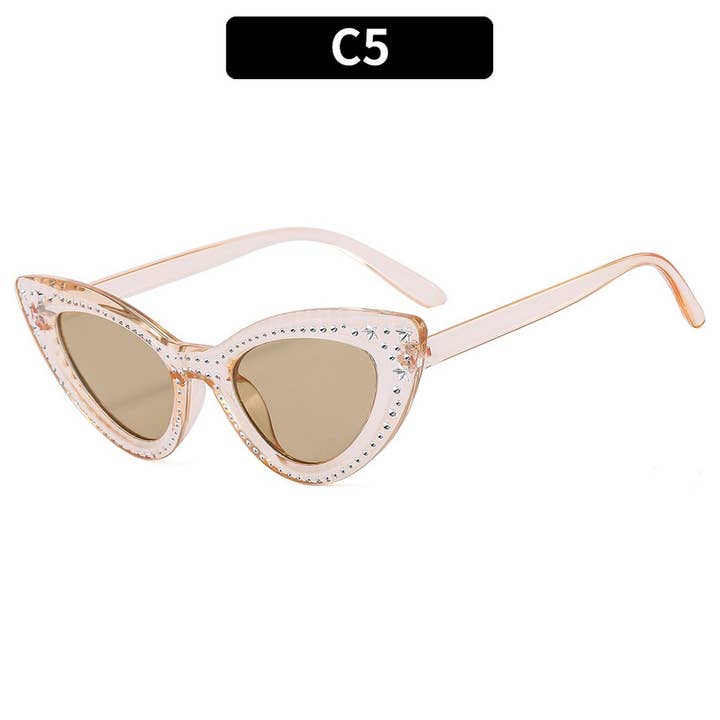 ACCITY - Wholesale Sunglasses - Women's - CAT-EYE DIAMOND-ENCRUSTED LUXURY SUNGLASSES_CWASG0378