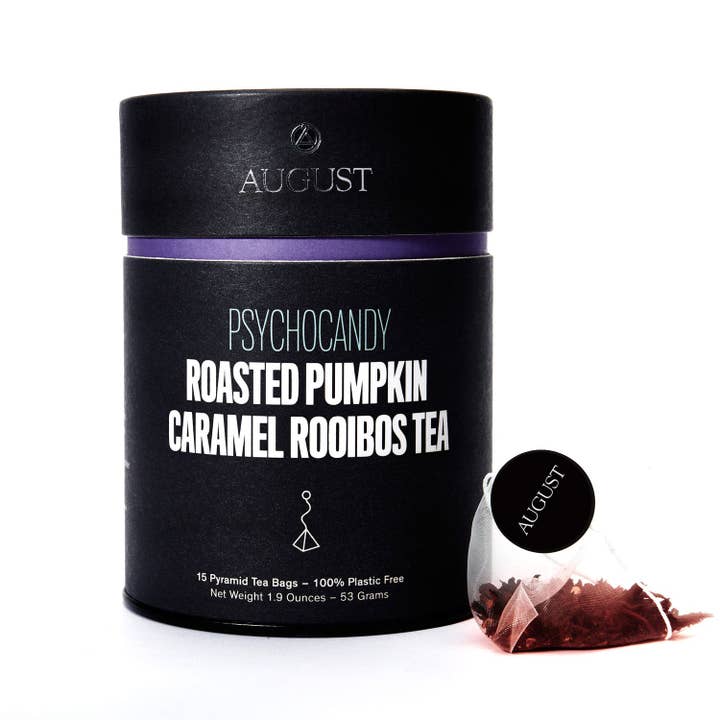 August Uncommon Tea - Wholesale Tea Bags - Psychocandy - Roasted Pumpkin Caramel Rooibos - 15 Tea Bags