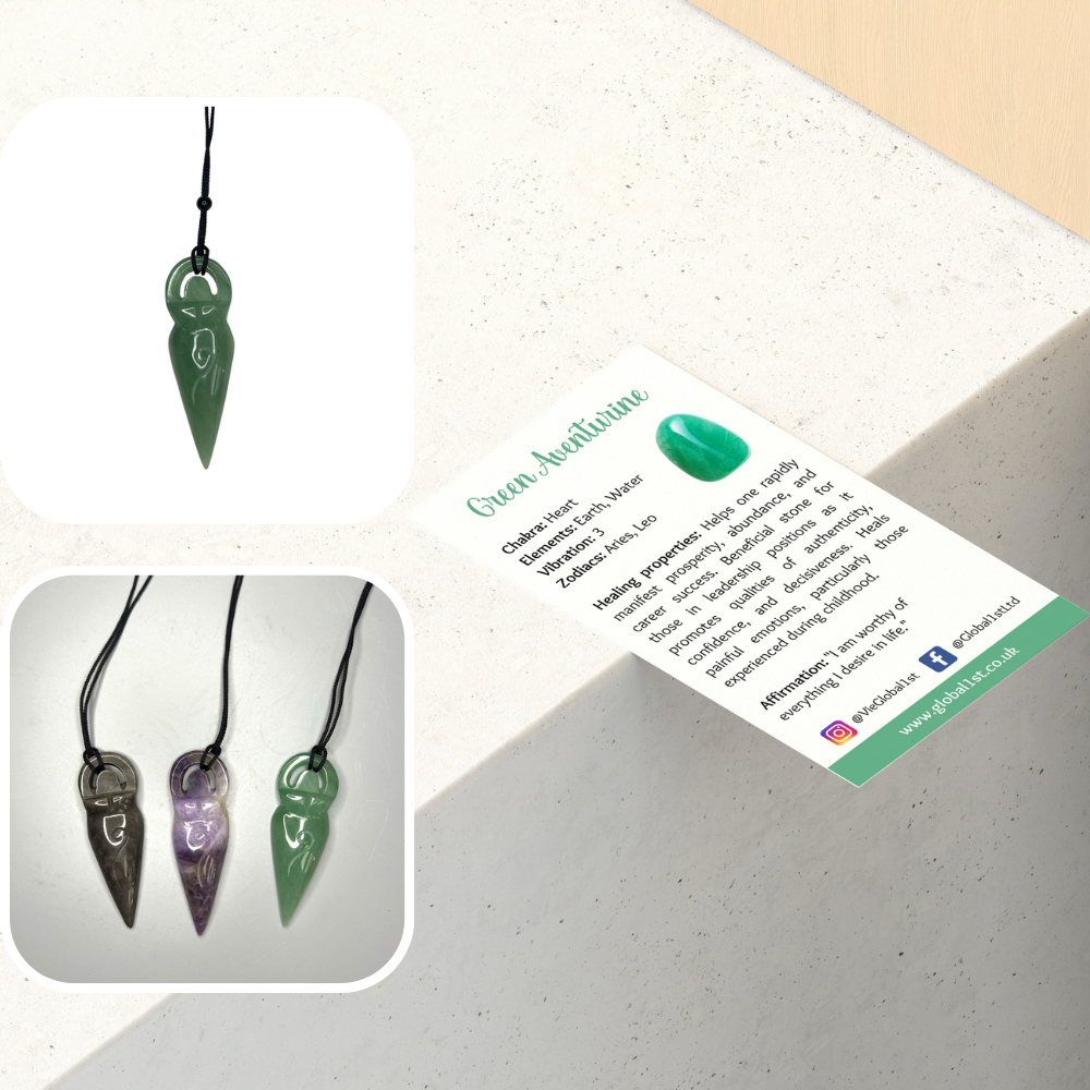 VIE – Engroshandel Halskæde med vedhæng – Vedhæng af Moder Jord-gudinde, 8x3 cm9