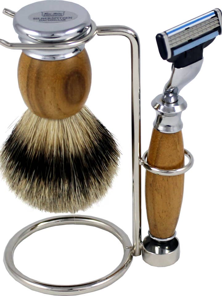 Scheerset Teakhout voor wholesale door Hans Baier Exklusive