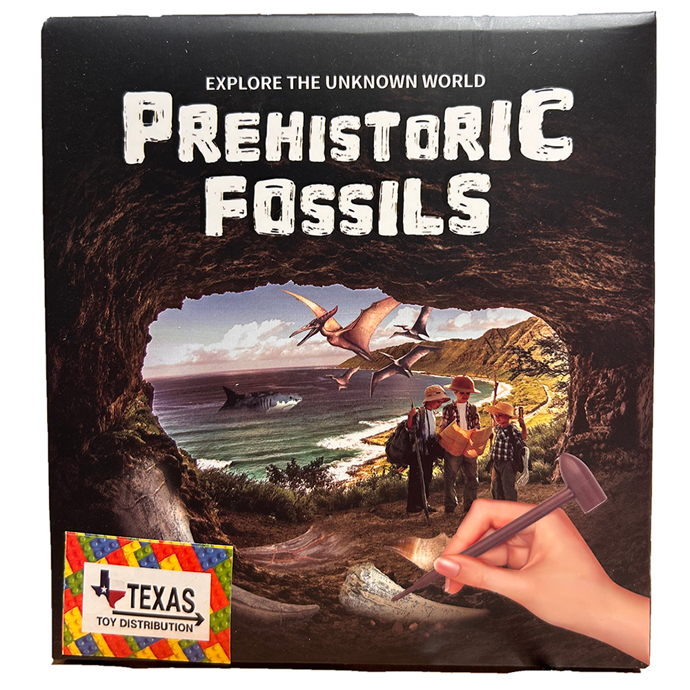 Texas Toy Distribution - Wholesale Toy Set - Kids - Prehistoric Fossils Paleontology Dig Kit in Retail Box1