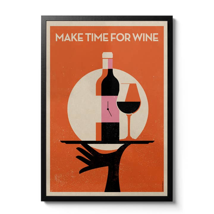 Få tid til vin - Giclée Print for engroshandel hos Telegramme Paper Co.