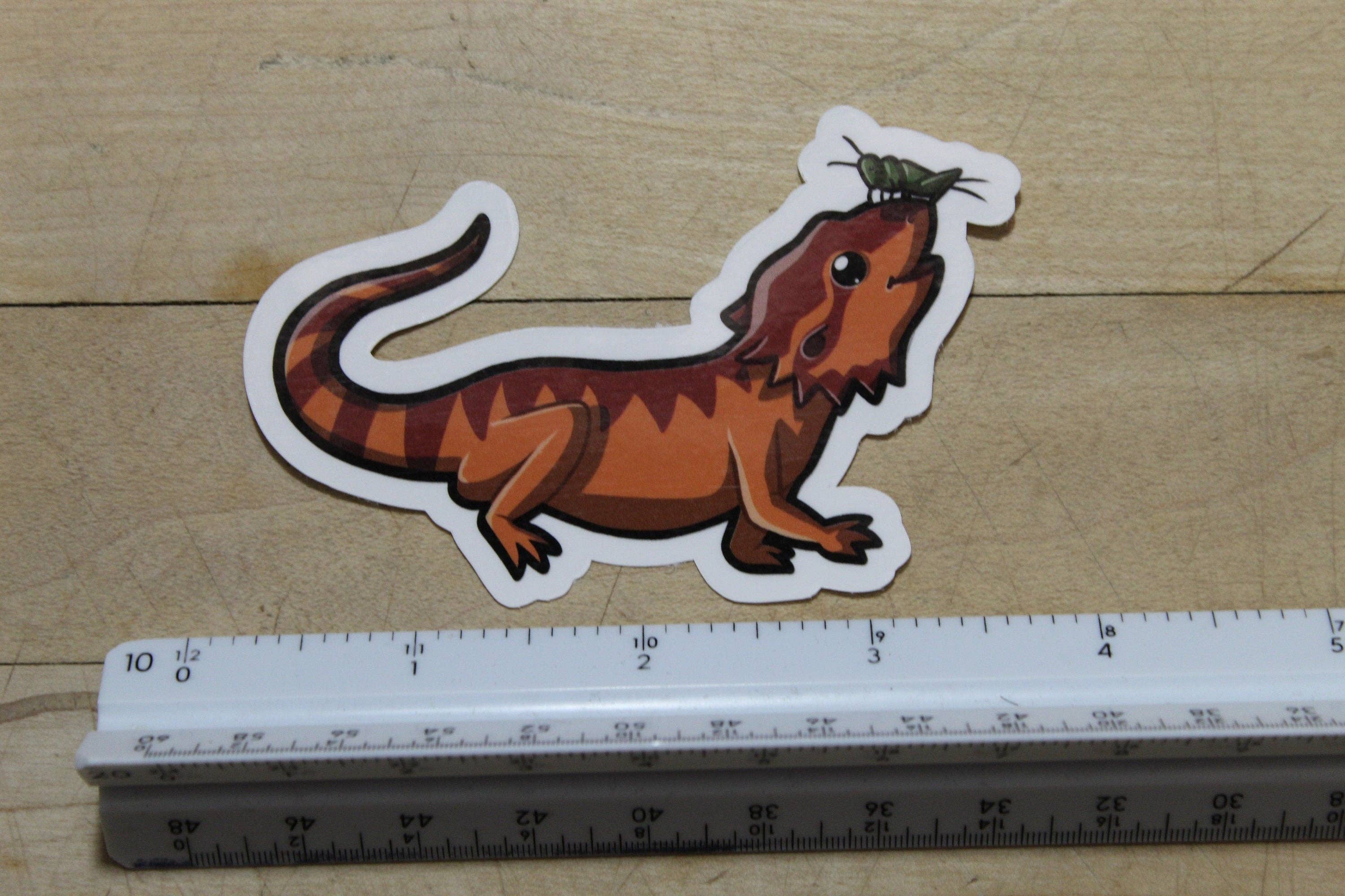 Mega Kawaii Cuties – Engroshandel Klistermærke – Skægget drage- Cricket på næse4