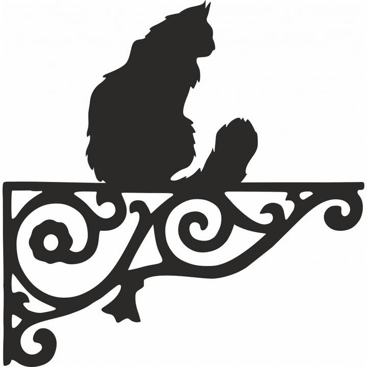 Maine Coon Ornamental Hanging Bracket for wholesale by Steel Images