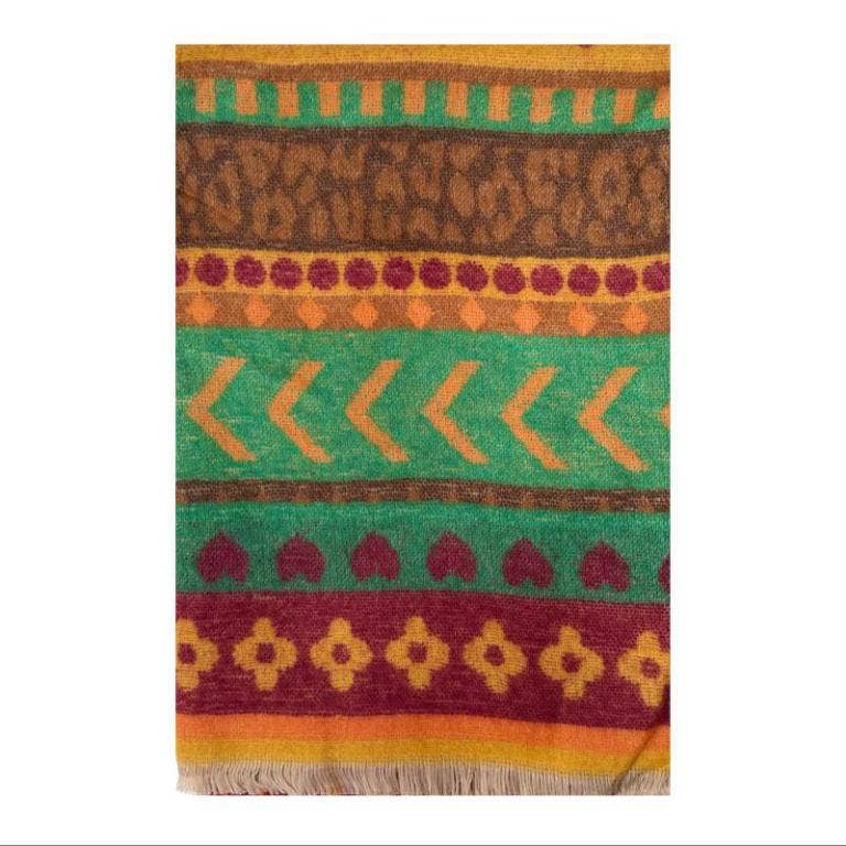 Multicolor Bufanda de Lana y Algodón con Diseño Multicolor ITFUSL-25-13 de venta al por mayor en Faire4
