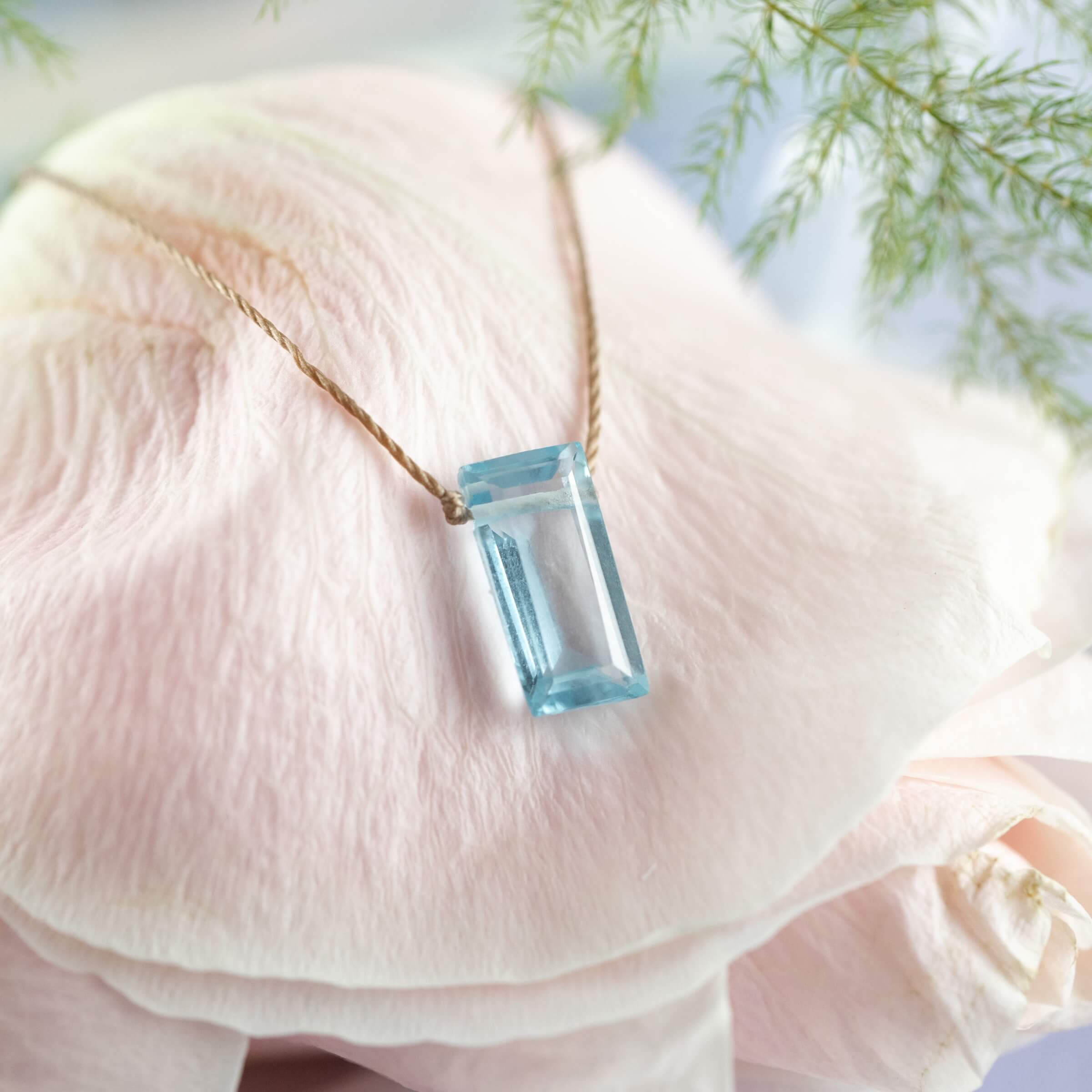 SoulKu - Wholesale Halskettinghanger - Sky Blue Topaas Verfijnde Ketting voor Nieuwe Beginnen2