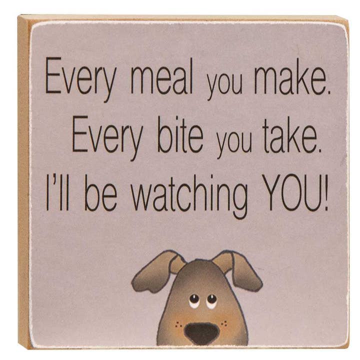 The Hearthside Collection - Wholesale Sign - Always Kiss Your Dog Goodnight Block, 3 Assorted4