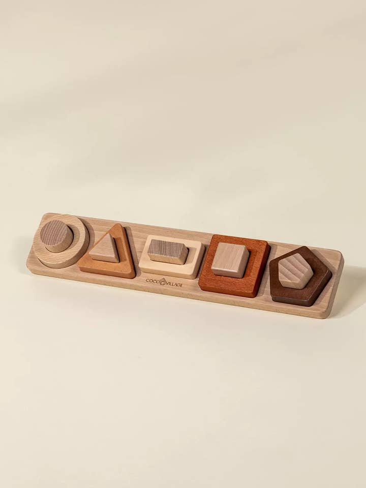 Wooden Shapes Learning Set - 10 pcs for wholesale by Coco Village