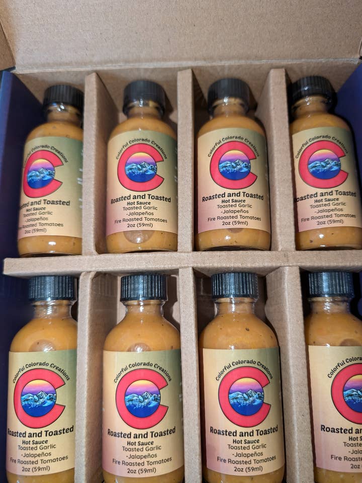 2 oz Mini-Bottles Individual flavors-Roasted & Toasted for wholesale by Colorful Colorado Creations llc.