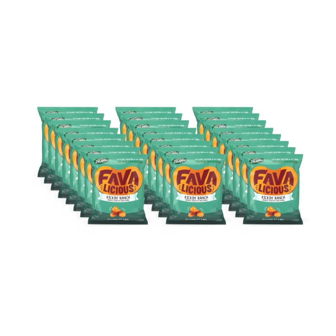 Favalicious® - Wholesale Nuts - Favalicious Kickin Flavor roastd fava beans 1 oz bags-300/bx2