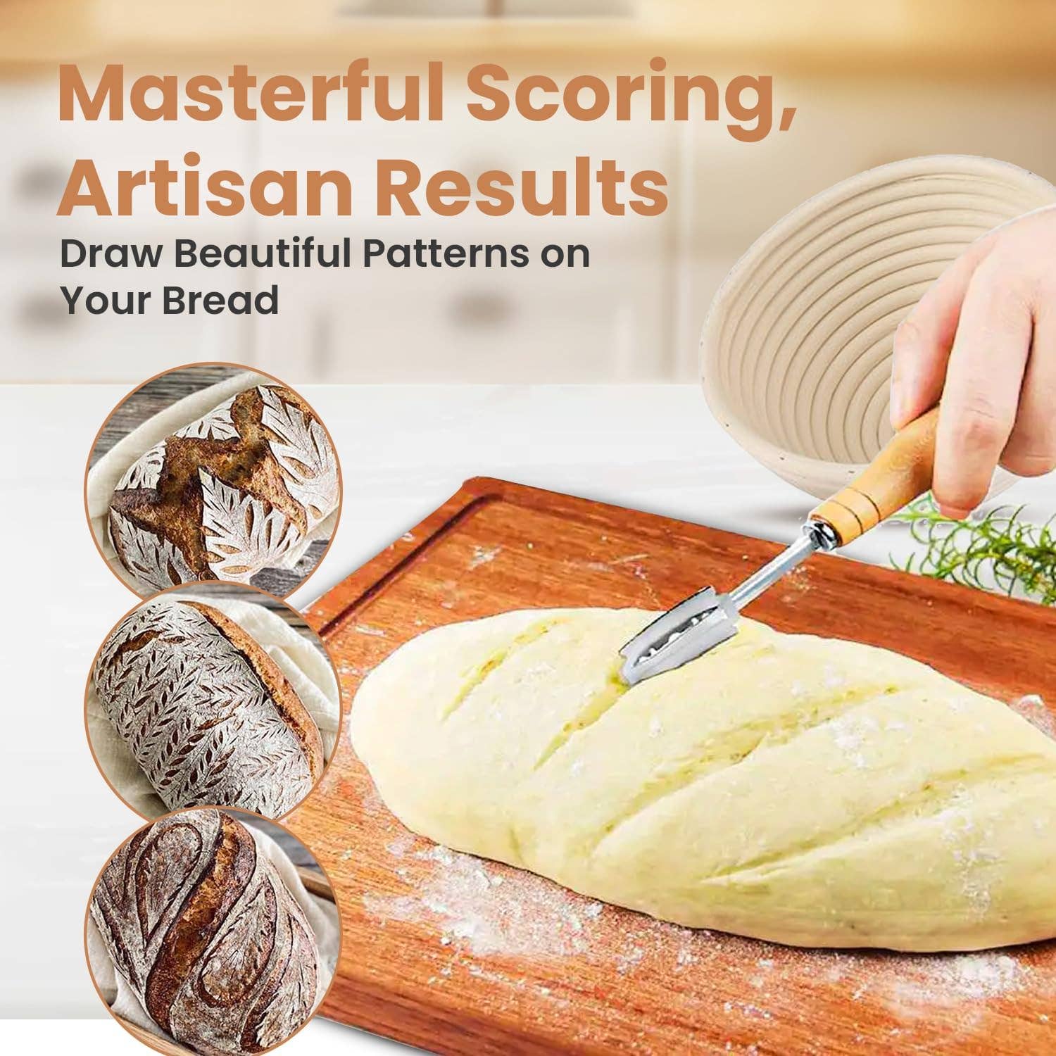 MEHIAZ - Wholesale Bread Pan - Bread Proofing Basket -Round Bread Proofing basket Box4