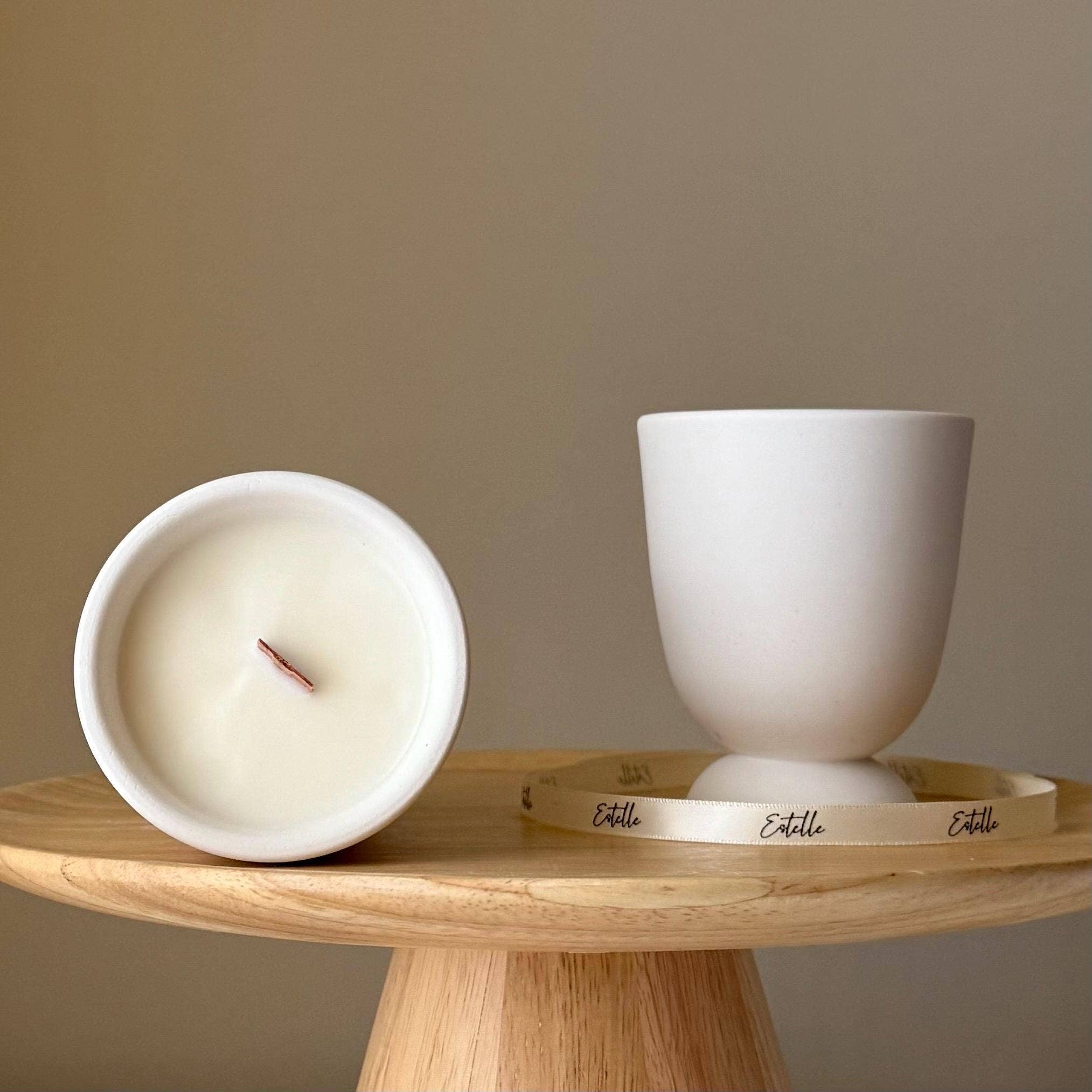 Estelle Studio – Engroshandel Glaslys – Jesmonite Vase Krukke Sojalys: Håndlavet Duftlys i Beholder0