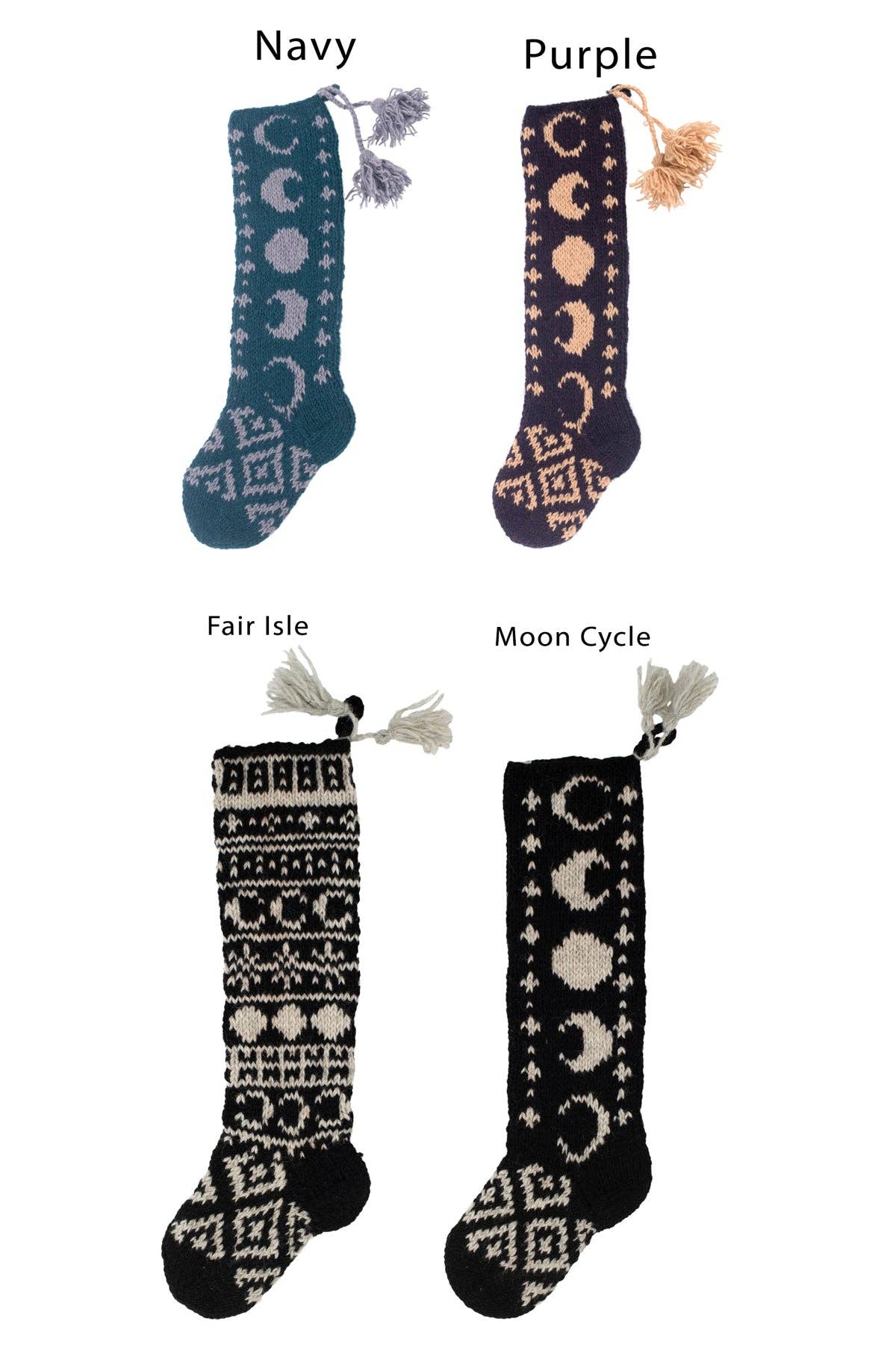 Lakhays Collection Inc. - Wholesale Holiday Stocking - Celestial Hand Knit Stockings1