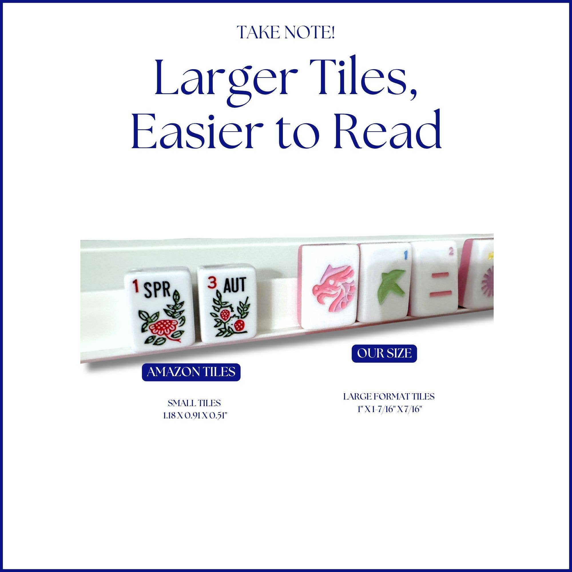 Morningside Mahjong - Wholesale Board Game - Tilly Tiles -  Embossed Art Mahjong Tile Set - Large Tiles6