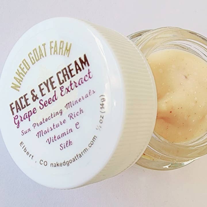 Face & Eye Cream Druekernefrø Rejser/Trial Størrelse for engroshandel hos Naked Goat Farm Ltd.