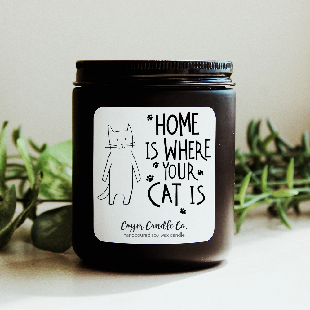 Coyer Candle Co. - Wholesale Jar/Filled Candle - Dogs + Cats - 9 oz. Black Jar Candles9